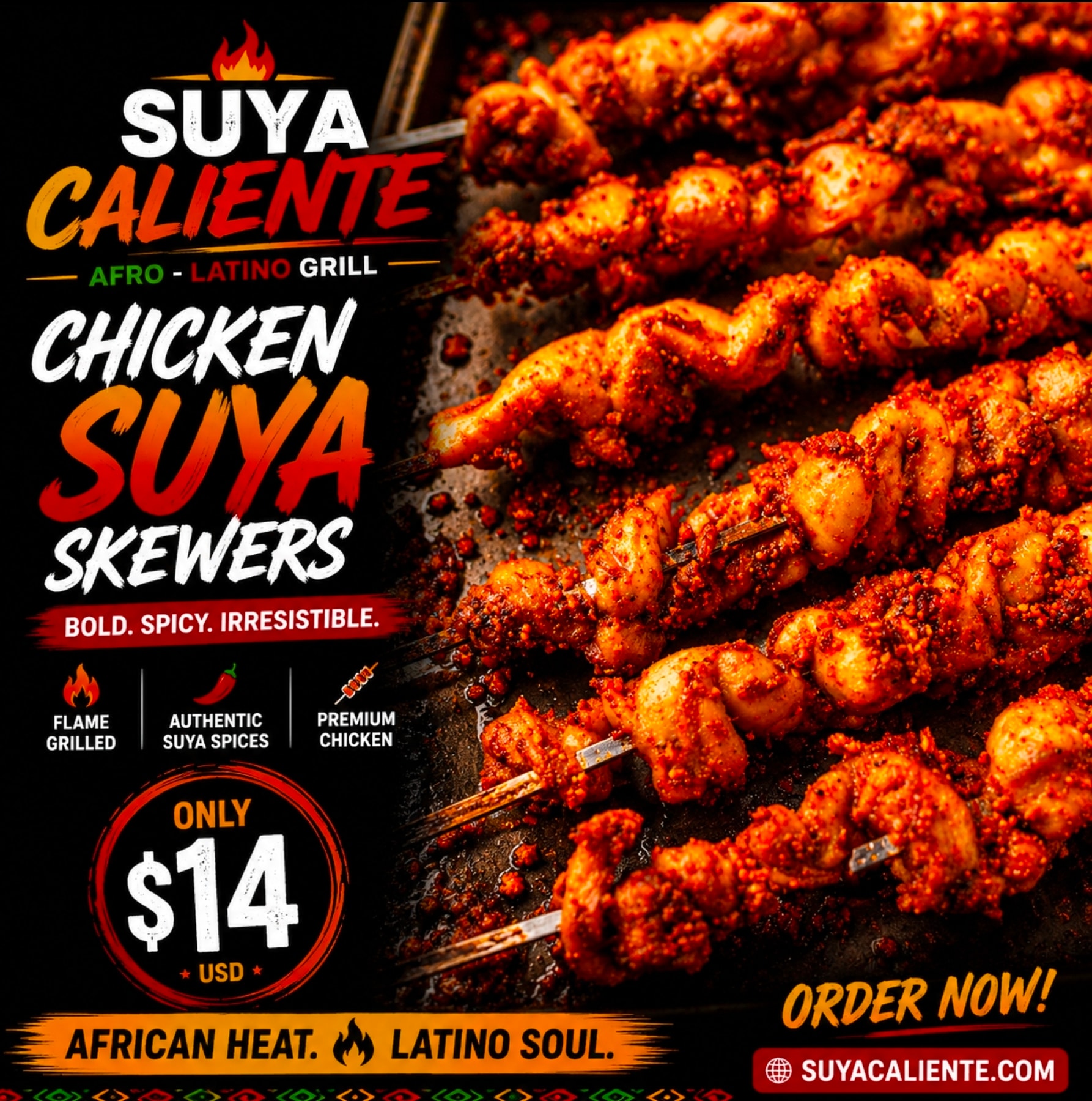 Chicken Suya Skewers