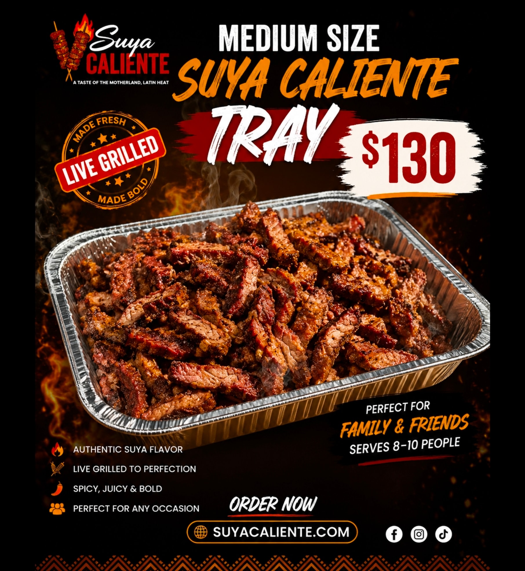 Medium Size Suya Caliente Tray (Serves 8–10)