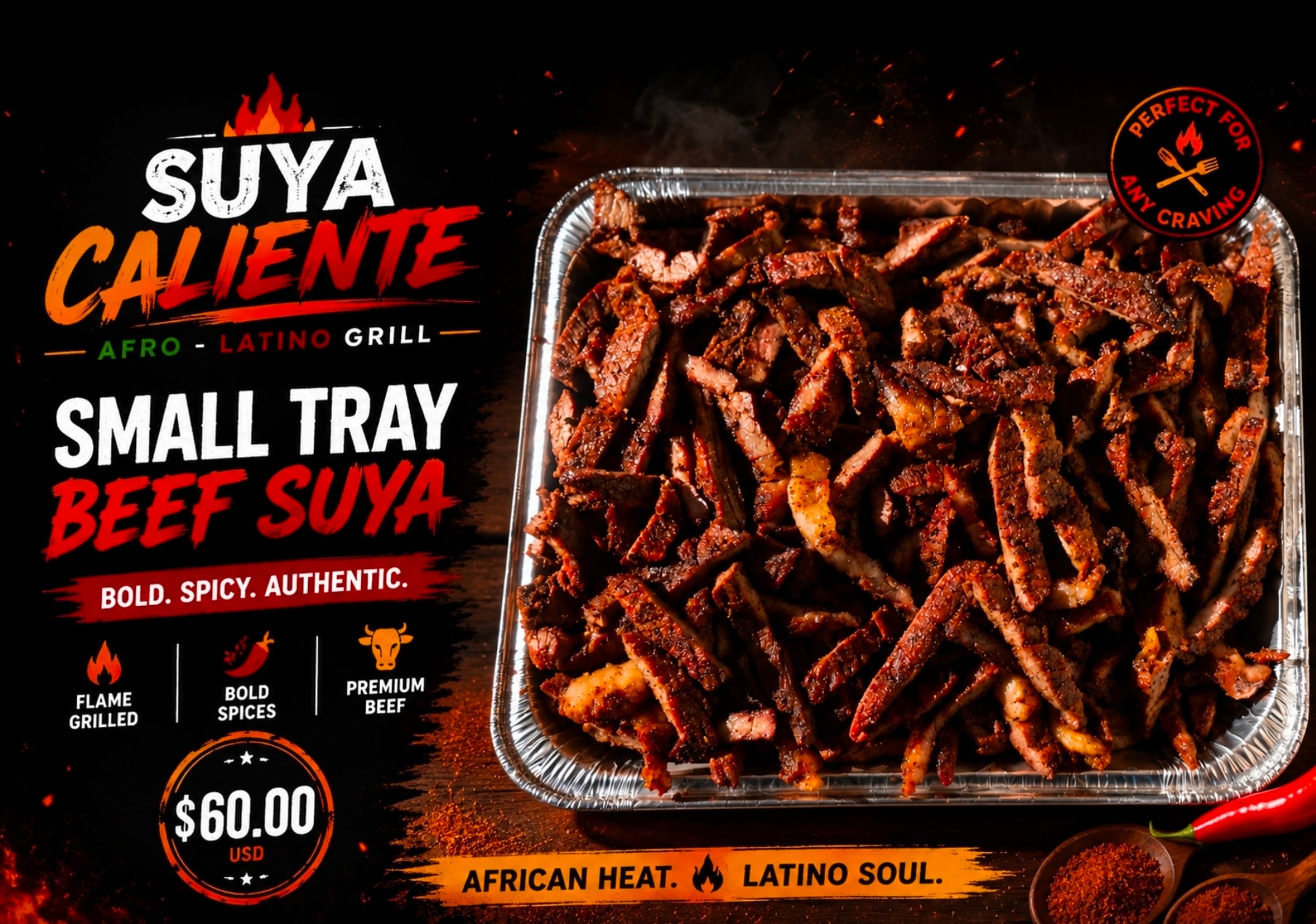 Small Tray Beef Suya