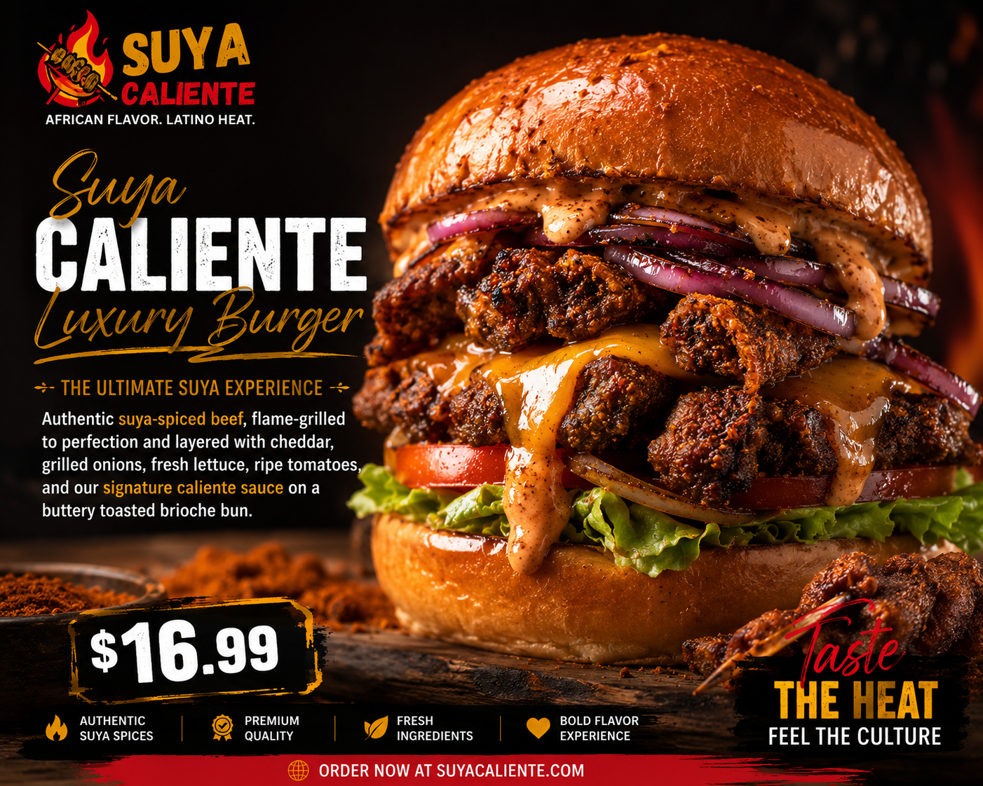 Suya Caliente Luxury Burger