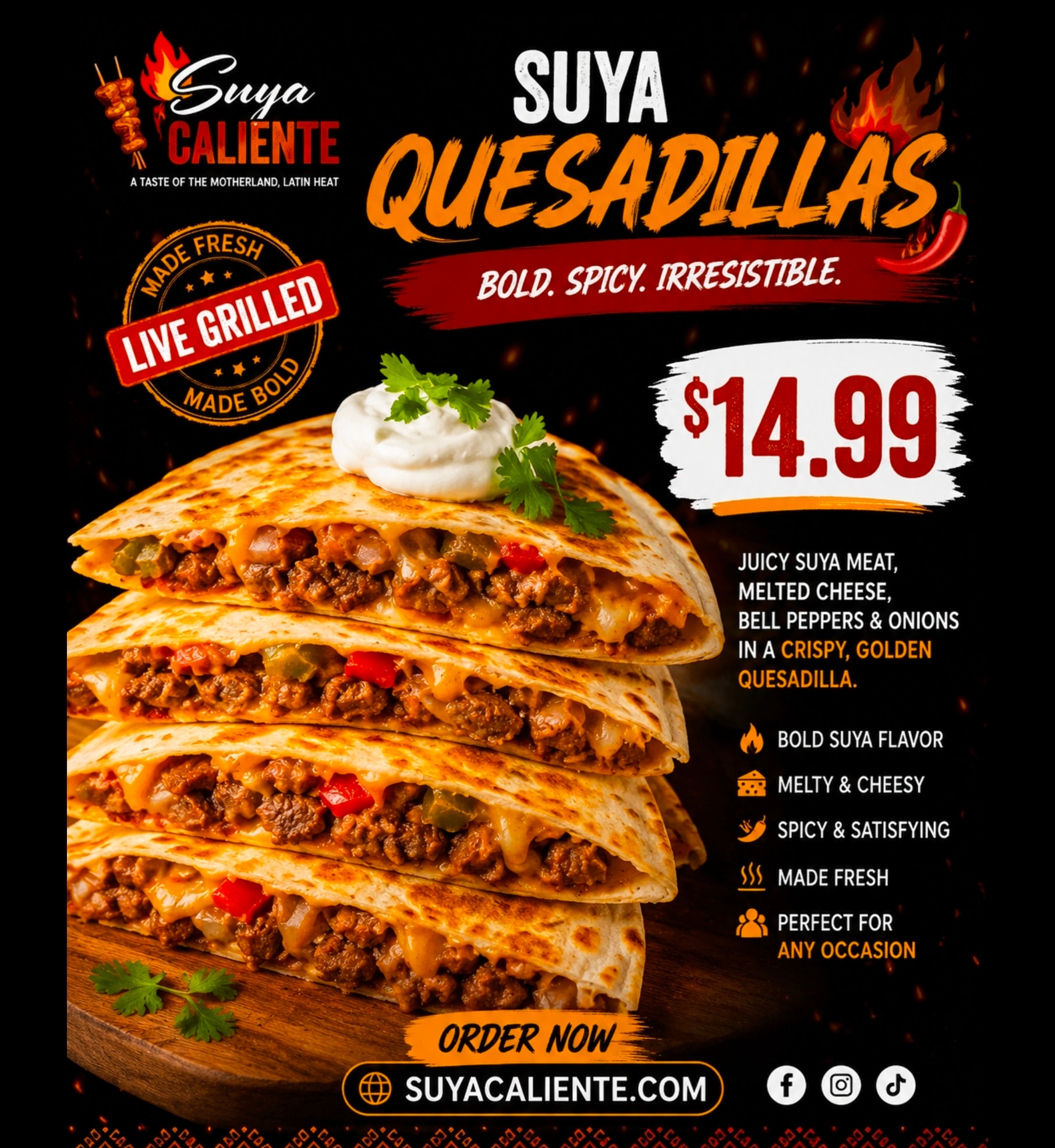 Suya Quesadillas